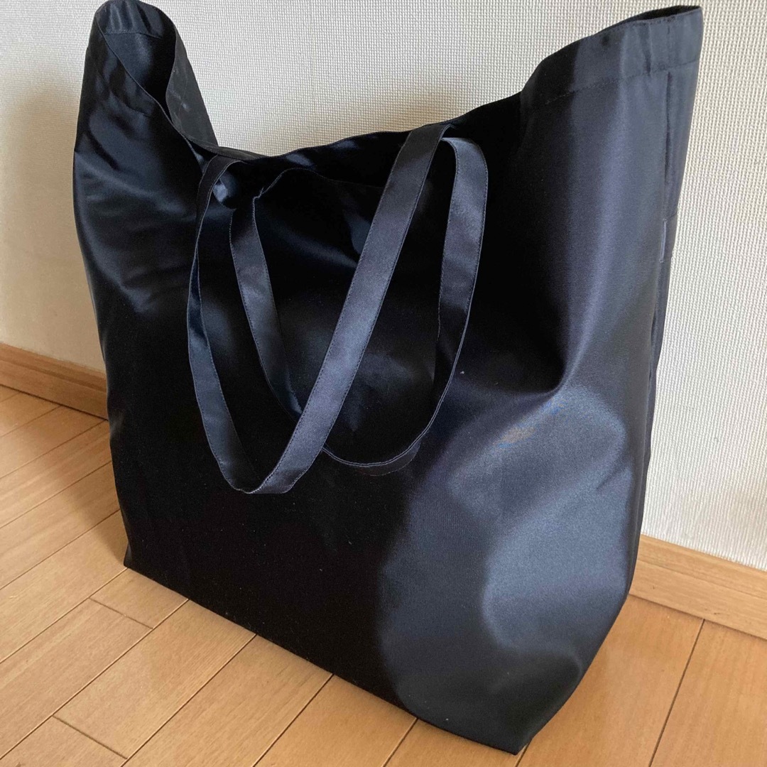 黒サブバッグ　グログランバッグ　大きなバッグ 厚手　　撥水　冠婚葬祭　ママバッグ レディースのバッグ(トートバッグ)の商品写真