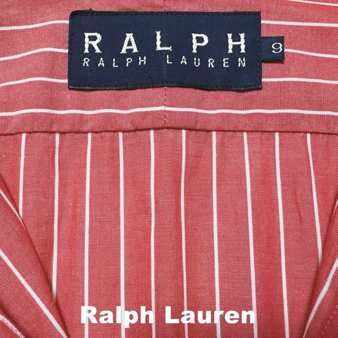 Ralph Lauren(ラルフローレン)の【Ralph Lauren】ラルフローレン バンドカラー ストライプ シャツ レディースのトップス(シャツ/ブラウス(長袖/七分))の商品写真