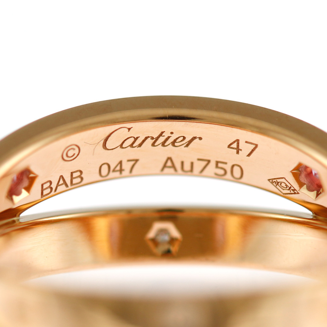 Cartier(カルティエ)のカルティエ ビーラブ リング 指輪 7号 18金 K18ピンクゴールド ピンクサファイア レディース CARTIER  中古 レディースのアクセサリー(リング(指輪))の商品写真