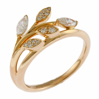ティファニー(Tiffany & Co.)のティファニー ビクトリア ヴァイン リング 指輪 8号 18金 K18ピンクゴールド ダイヤモンド レディース TIFFANY&Co.  中古(リング(指輪))