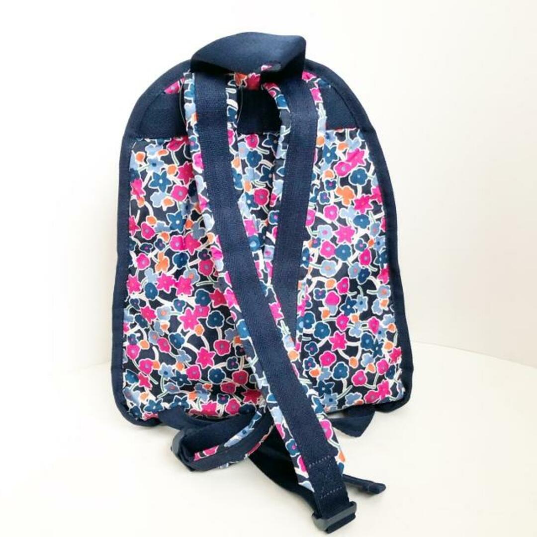 LeSportsac(レスポートサック)のLESPORTSAC(レスポートサック) リュックサック美品  - ネイビー×ピンク×マルチ 花柄 レスポナイロン レディースのバッグ(リュック/バックパック)の商品写真