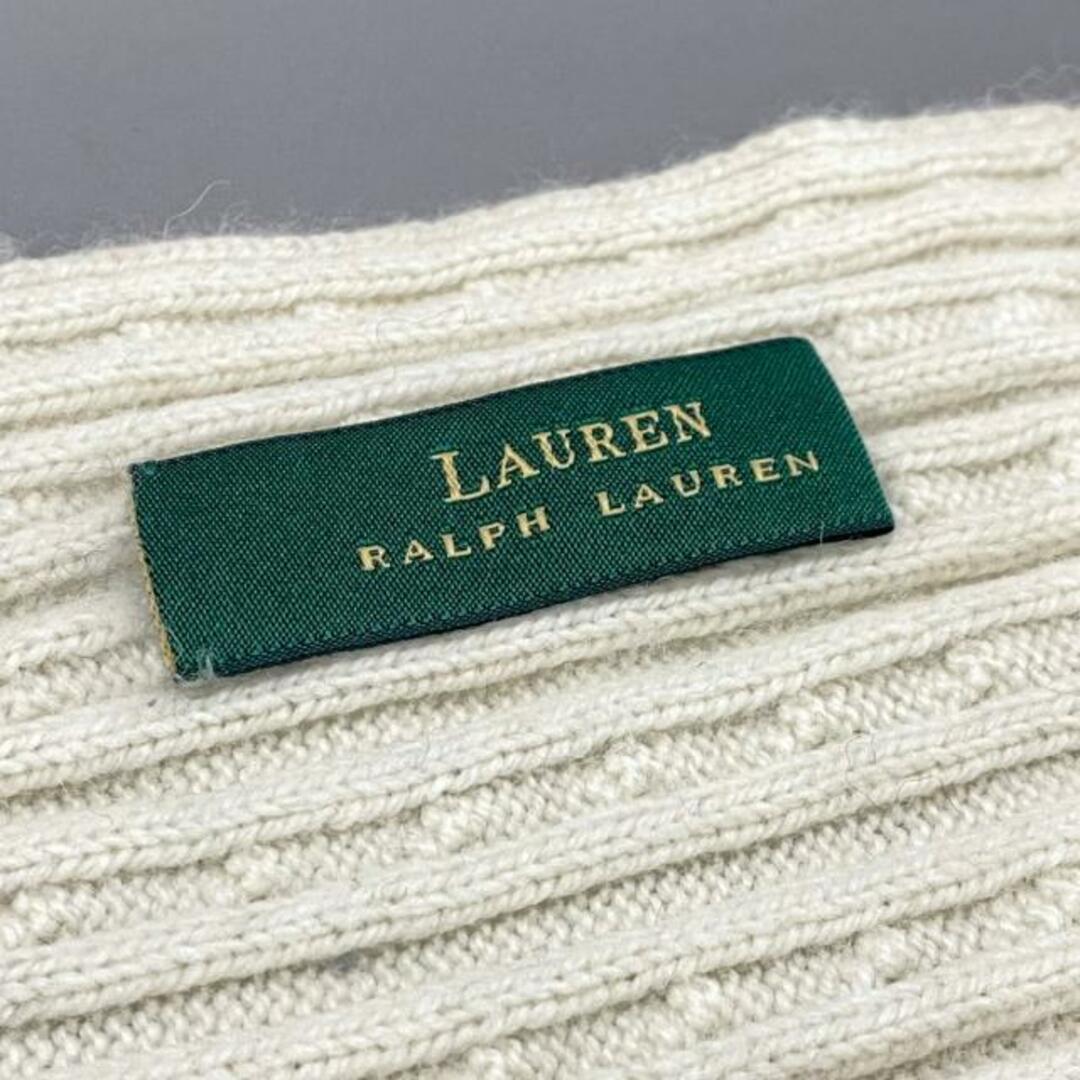 Ralph Lauren(ラルフローレン)のRalphLauren(ラルフローレン) マフラー - 白 LAUREN コットン×レーヨン×ナイロン×カシミヤ レディースのファッション小物(マフラー/ショール)の商品写真