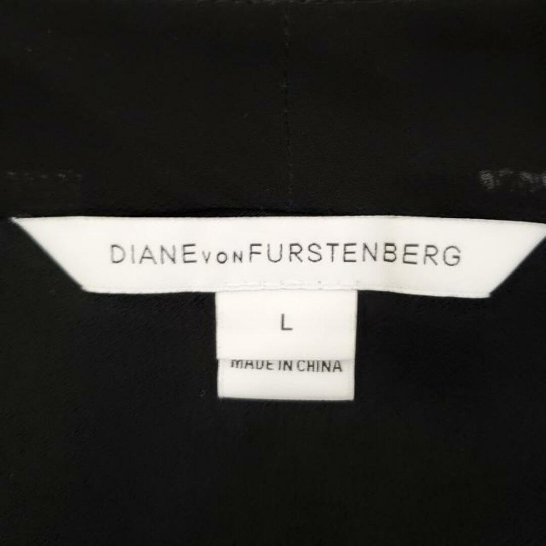 DIANE von FURSTENBERG(ダイアンフォンファステンバーグ)のDIANE VON FURSTENBERG(DVF)(ダイアン・フォン・ファステンバーグ) 長袖カットソー サイズL レディース美品  - 黒 オーバーサイズ レディースのトップス(カットソー(長袖/七分))の商品写真