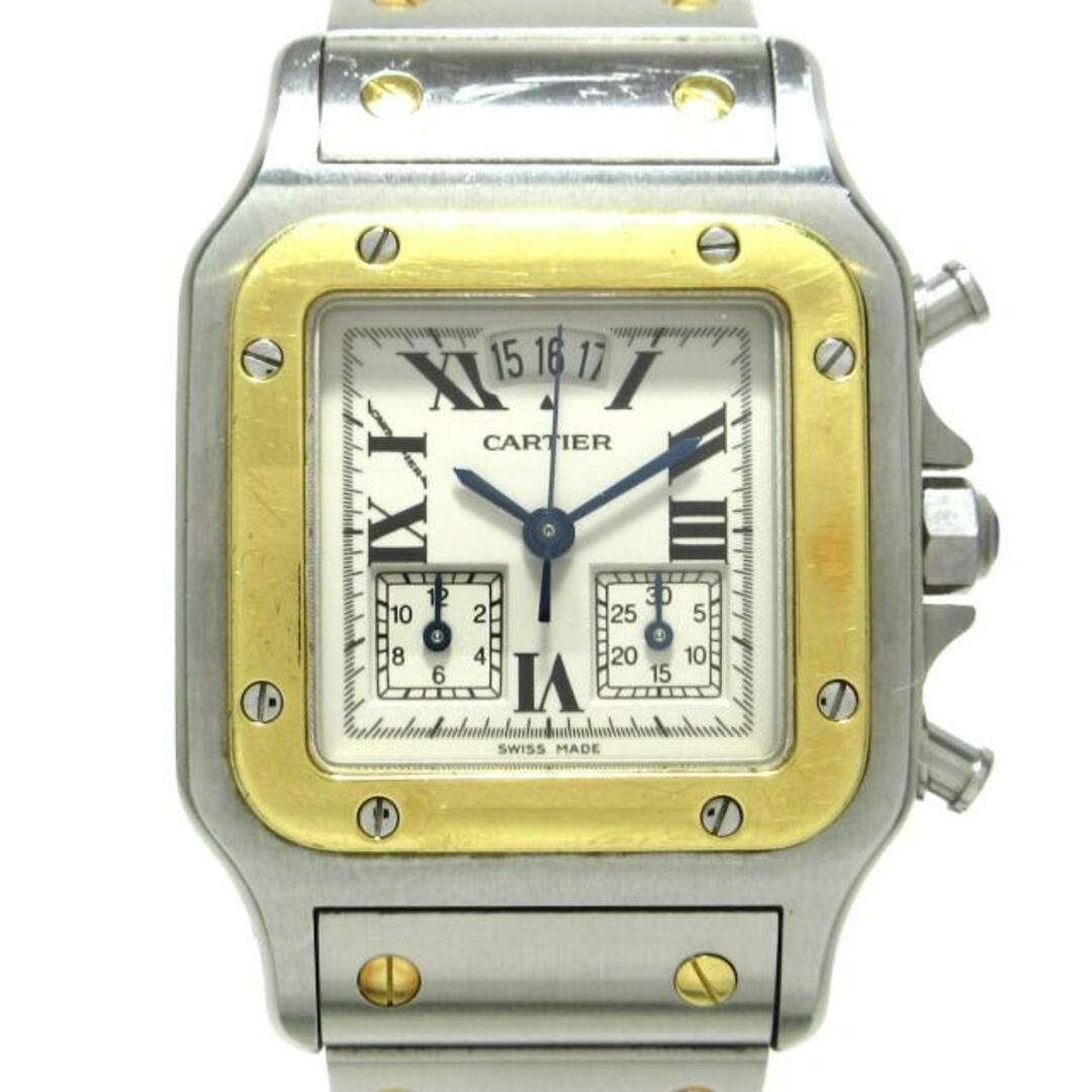 Cartier(カルティエ)のCartier(カルティエ) 腕時計 サントスガルベクロノリフレックスLM W20042C4 メンズ K18YG×SS/クロノグラフ/パーペチュアルカレンダー アイボリー メンズの時計(その他)の商品写真