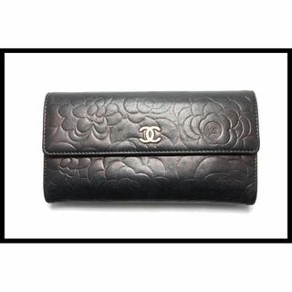 シャネル(CHANEL)のシャネル 18番台 カメリア 2つ折り長財布■01ko18501-3(財布)