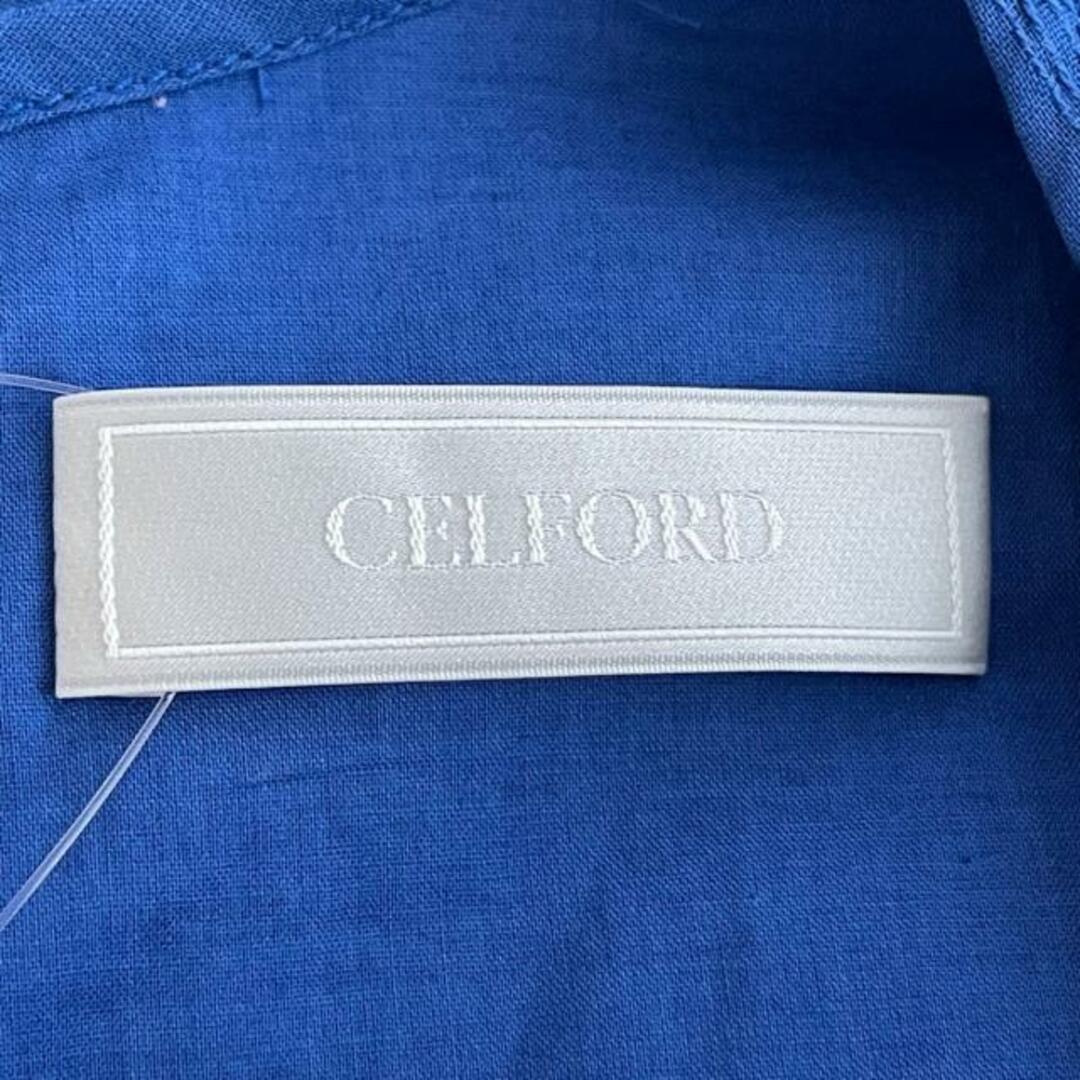 CELFORD(セルフォード)のCELFORD(セルフォード) ワンピース サイズ1 S レディース - ブルー クルーネック/半袖/ひざ丈 レディースのワンピース(その他)の商品写真