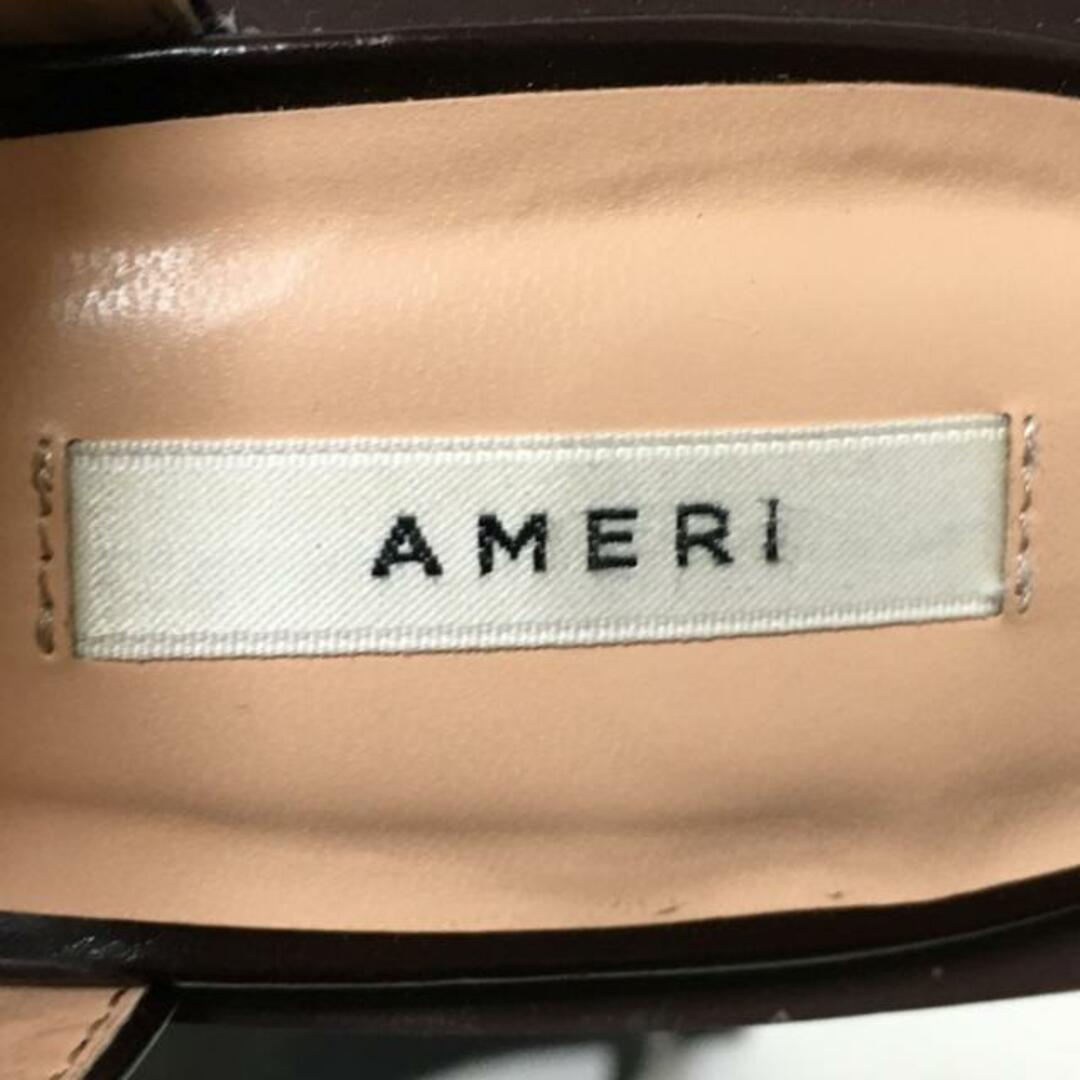 AMERI(アメリ) ミュール S レディース - ダークブラウン シワ加工 レザー レディースの靴/シューズ(ミュール)の商品写真