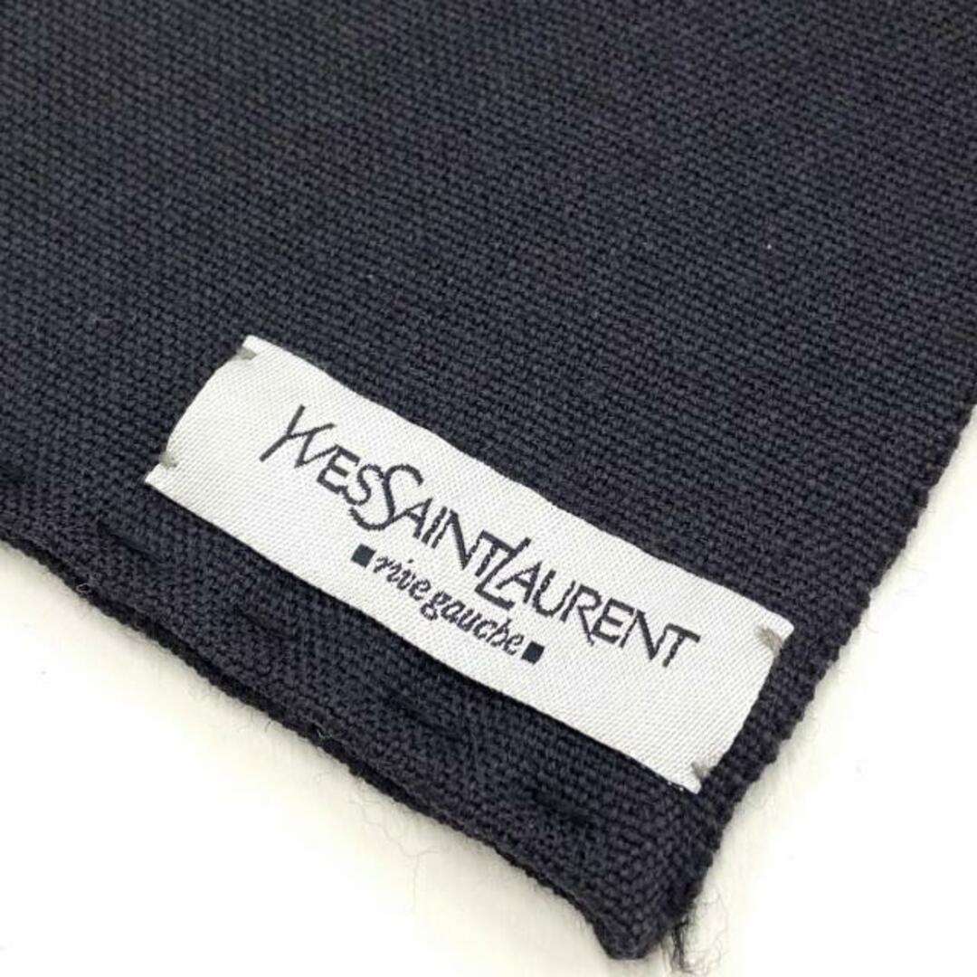 YvesSaintLaurent rivegauche (YSL)(イヴサンローランリヴゴーシュ) マフラー - 黒×ダークグレー ウール レディースのファッション小物(マフラー/ショール)の商品写真