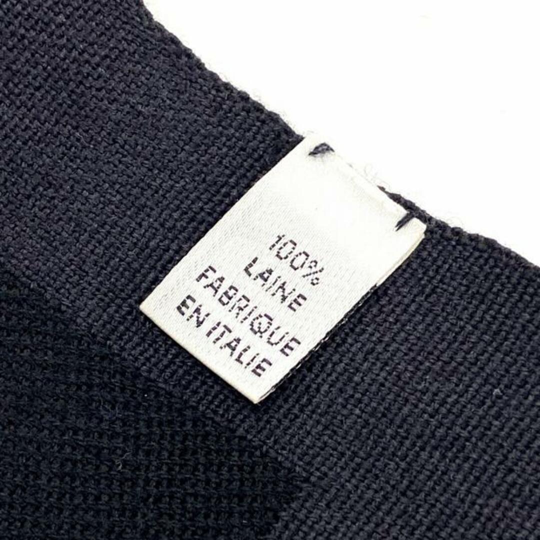YvesSaintLaurent rivegauche (YSL)(イヴサンローランリヴゴーシュ) マフラー - 黒×ダークグレー ウール レディースのファッション小物(マフラー/ショール)の商品写真