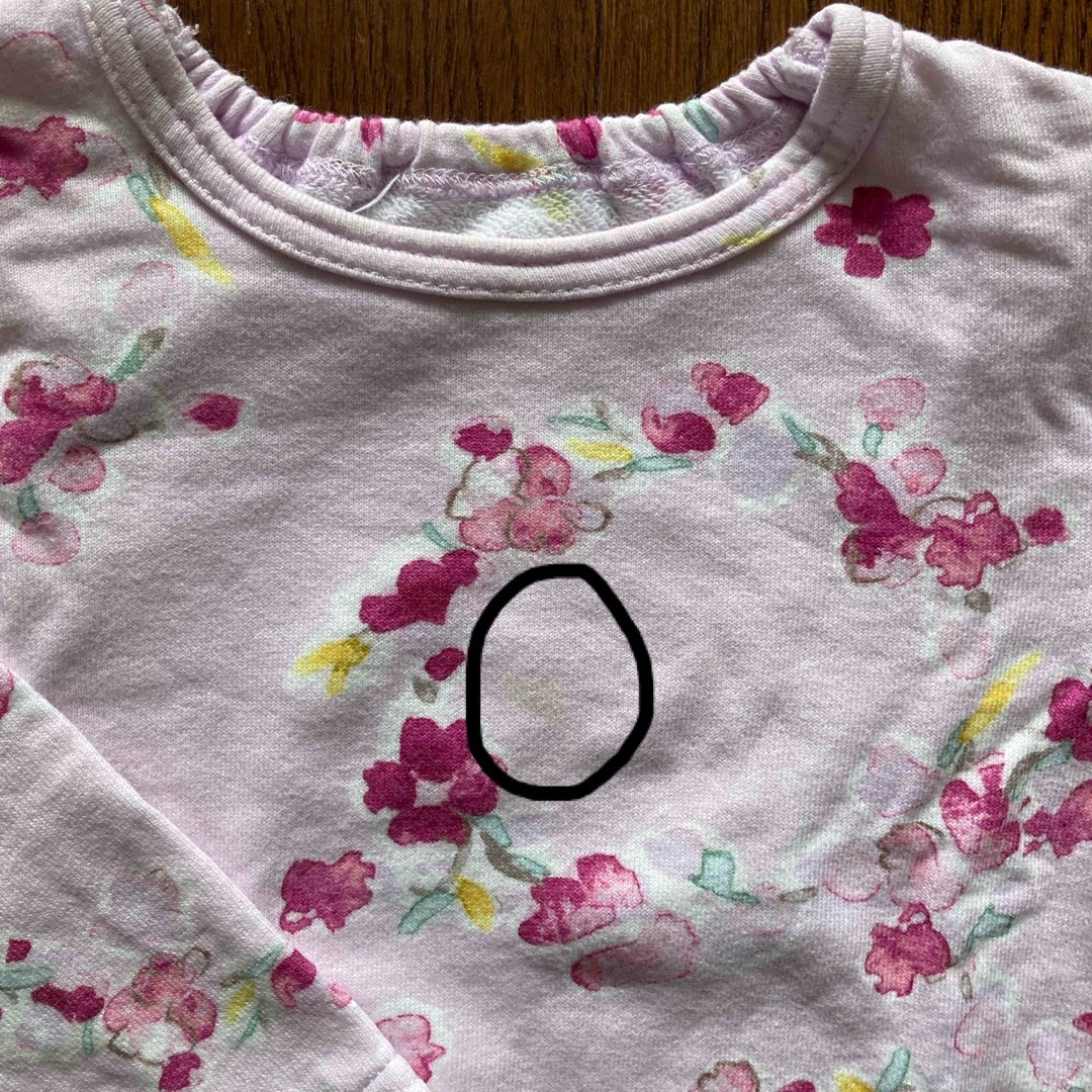 hakka baby(ハッカベビー)のハッカベビー　長袖カットソー　90 キッズ/ベビー/マタニティのキッズ服女の子用(90cm~)(Tシャツ/カットソー)の商品写真