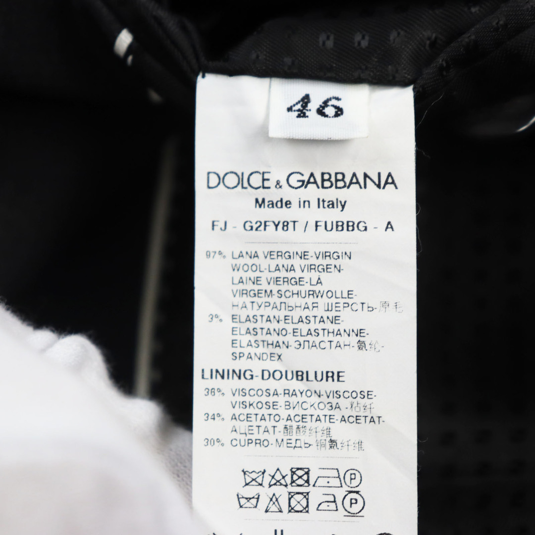 DOLCE&GABBANA(ドルチェアンドガッバーナ)の美品●DOLCE&GABBANA ドルチェ＆ガッバーナ 黒タグ チェスターコート ロングコート ブラック 46 イタリア製 正規品 メンズ 定価297,000円 メンズのジャケット/アウター(チェスターコート)の商品写真