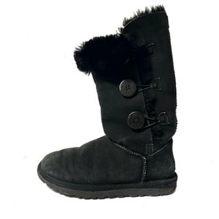 アグ(UGG)のUGG(アグ) ブーツ 23 レディース ベイリーボタン トリプレット 1873 黒 ムートン(ブーツ)