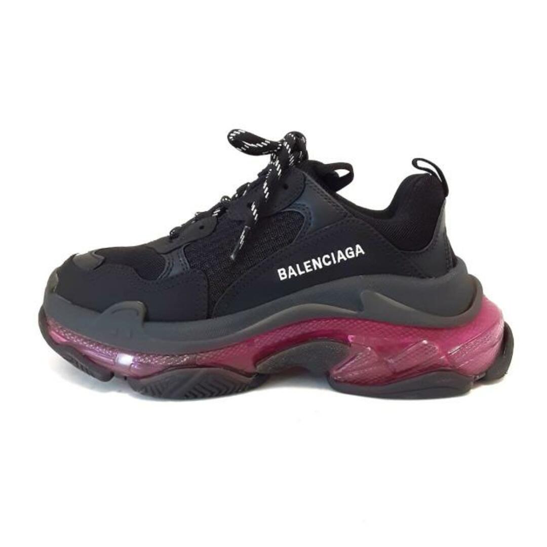 Balenciaga(バレンシアガ)のBALENCIAGA(バレンシアガ) スニーカー JP 25 レディース TRIPLE S(トリプルS) 544351 黒×ピンク×白 化学繊維×レザー レディースの靴/シューズ(スニーカー)の商品写真