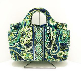 Vera Bradley - Vera Bradley(ベラブラッドリー) ハンドバッグ美品  - ネイビー×イエローグリーン×マルチ 花柄 コットン