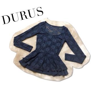 デュラス(DURAS)のDURUS❤ペプラムレースTOPS❤BK(シャツ/ブラウス(長袖/七分))