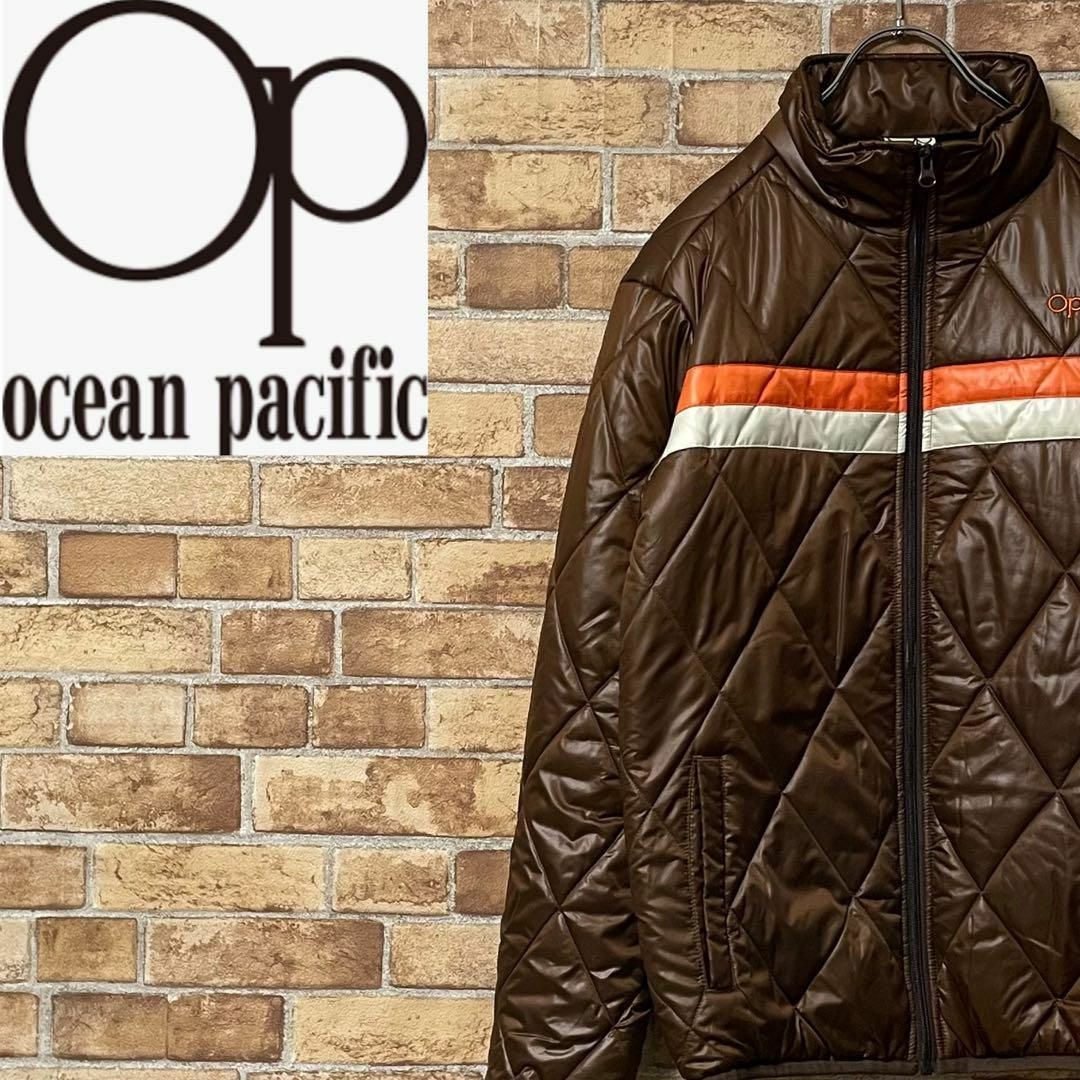 OCEAN PACIFIC(オーシャンパシフィック)のオーシャンパシフィック　ライトダウンジャケット　キルティング　ブラウン　L メンズのジャケット/アウター(ダウンジャケット)の商品写真