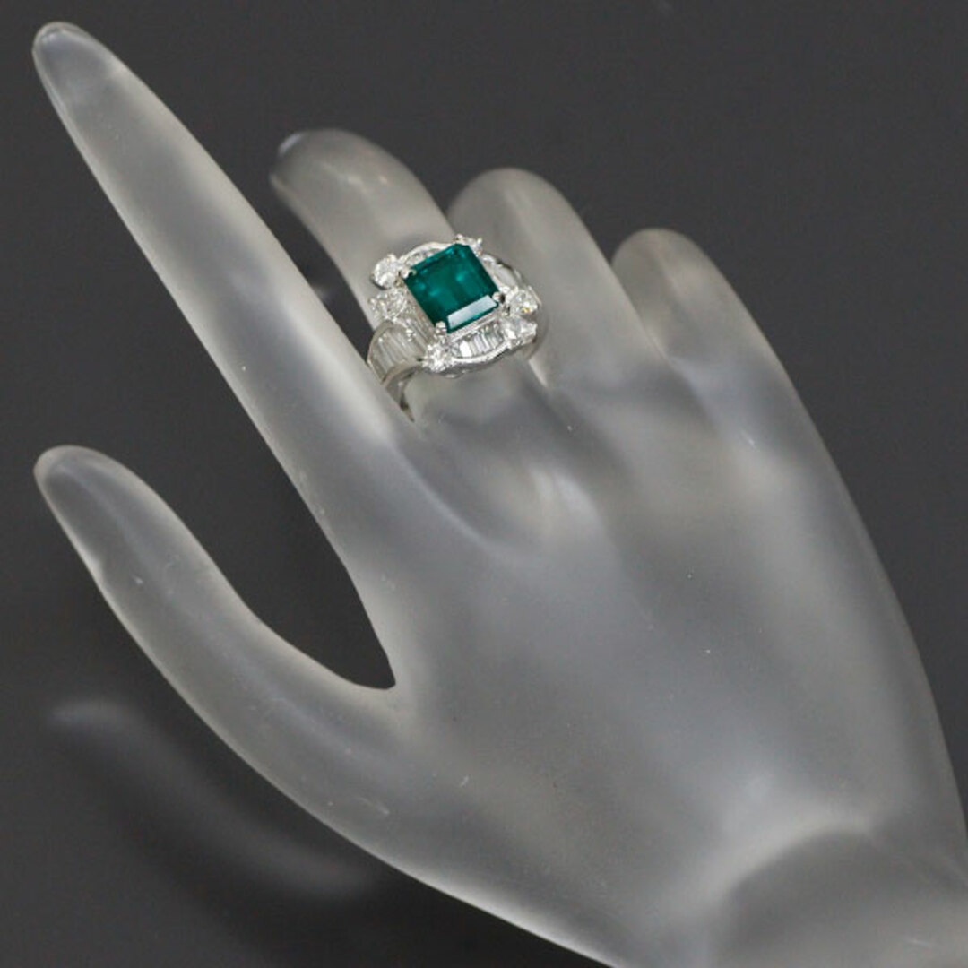 Pt900 エメラルド ダイヤモンド リング 2.856ct D1.96ct レディースのアクセサリー(リング(指輪))の商品写真