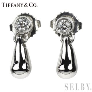 Tiffany & Co. - ティファニー Pt950 ダイヤモンド ピアス ティアドロップ