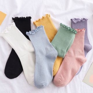 ENDO SOCKS 履き口ひらひらデザインの優しい大人靴下ジュニアソックス(靴下/タイツ)