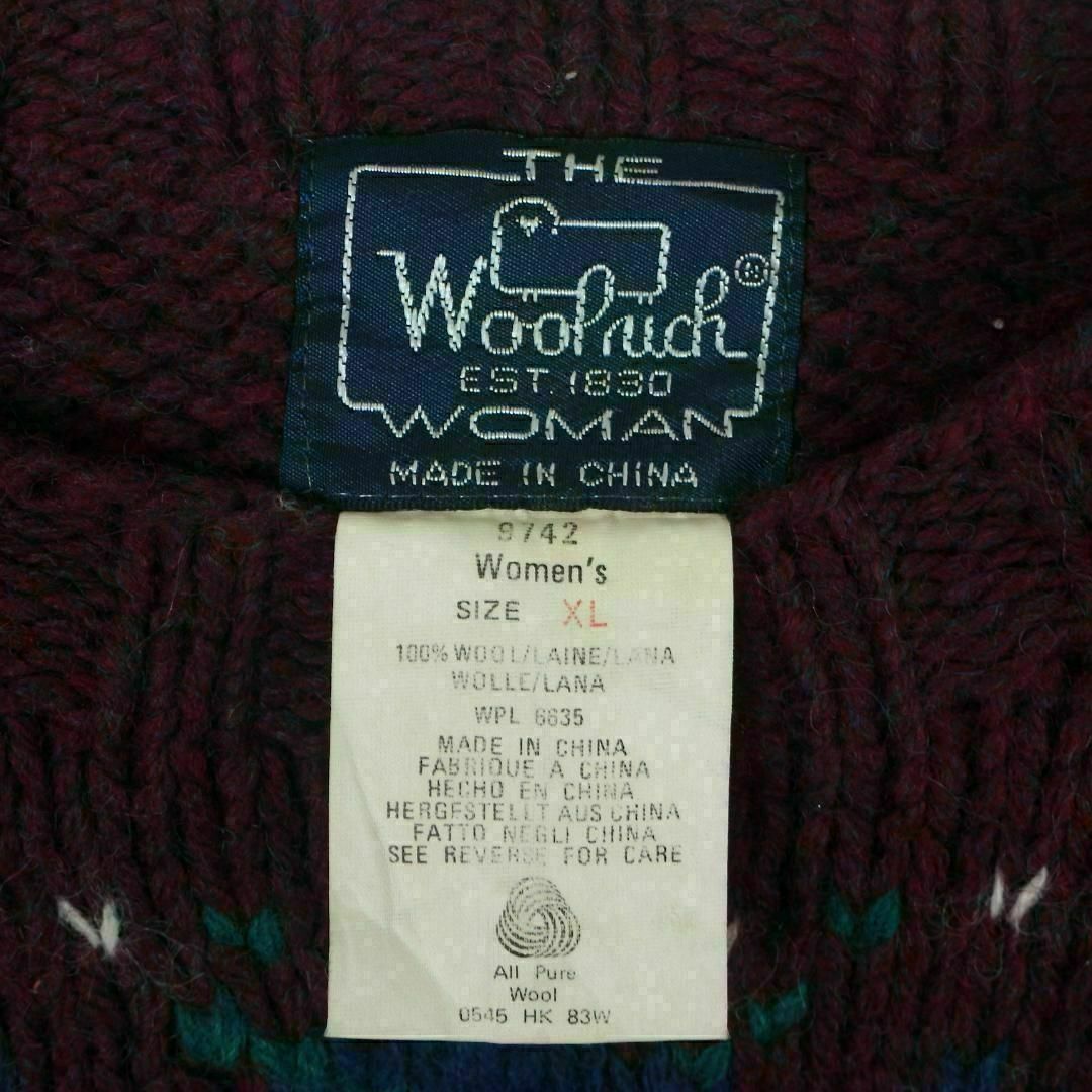 WOOLRICH(ウールリッチ)の【希少】80s ウールリッチ ニット セーター 古着 犬 アニマル柄 入手困難 レディースのトップス(ニット/セーター)の商品写真