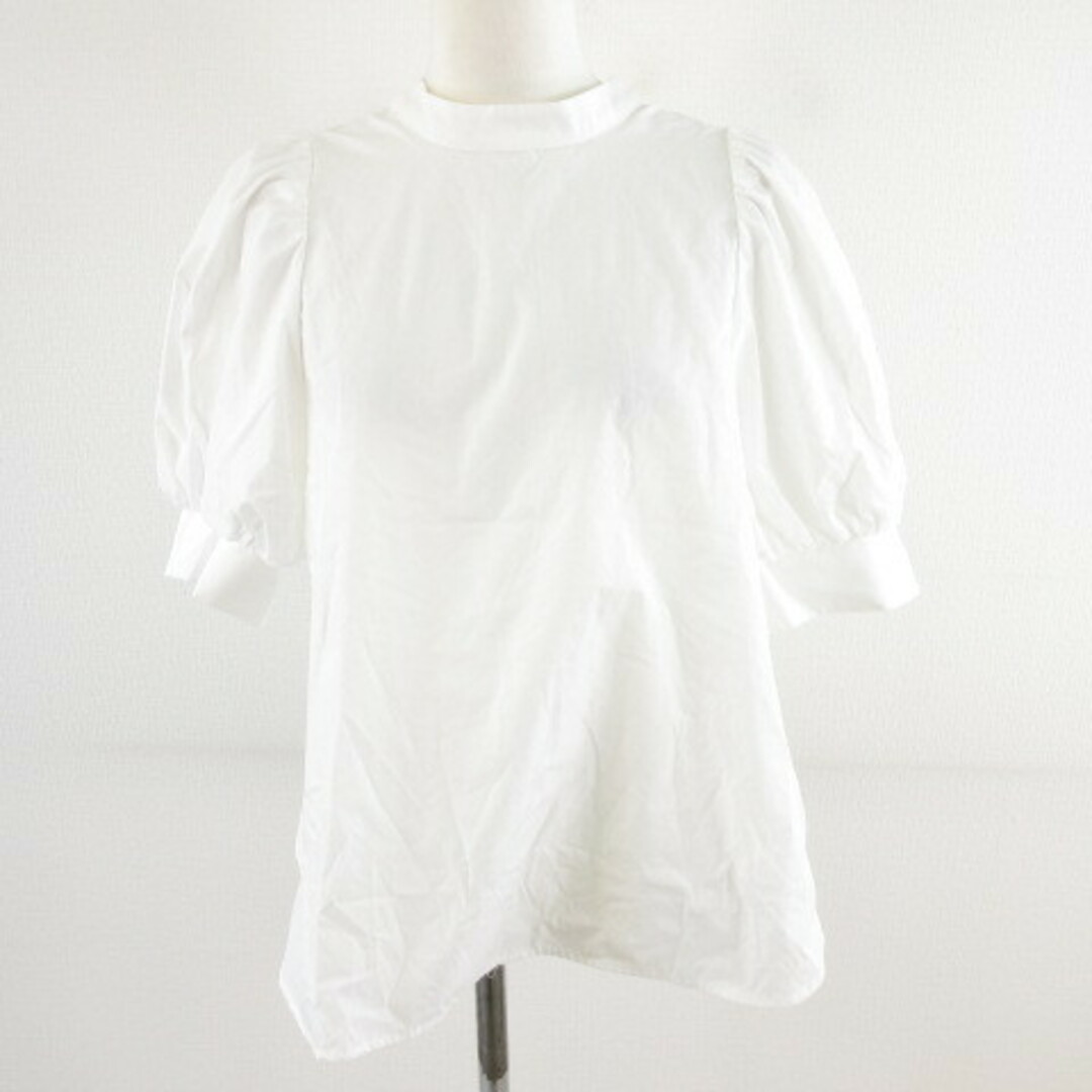 GRL(グレイル)のグレイル GRL パフスリーブトップス シャツ 五分袖 白 M レディースのトップス(カットソー(半袖/袖なし))の商品写真