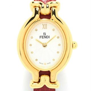 フェンディ(FENDI)のFENDI(フェンディ) 腕時計 - 640L レディース 革ベルト アイボリー(腕時計)