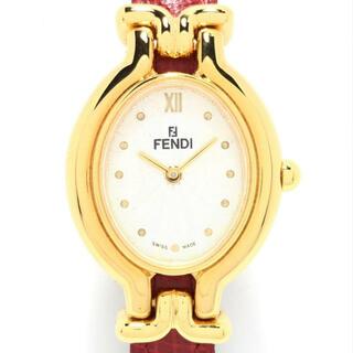 フェンディ(FENDI)のFENDI(フェンディ) 腕時計 - 640L レディース 革ベルト アイボリー(腕時計)