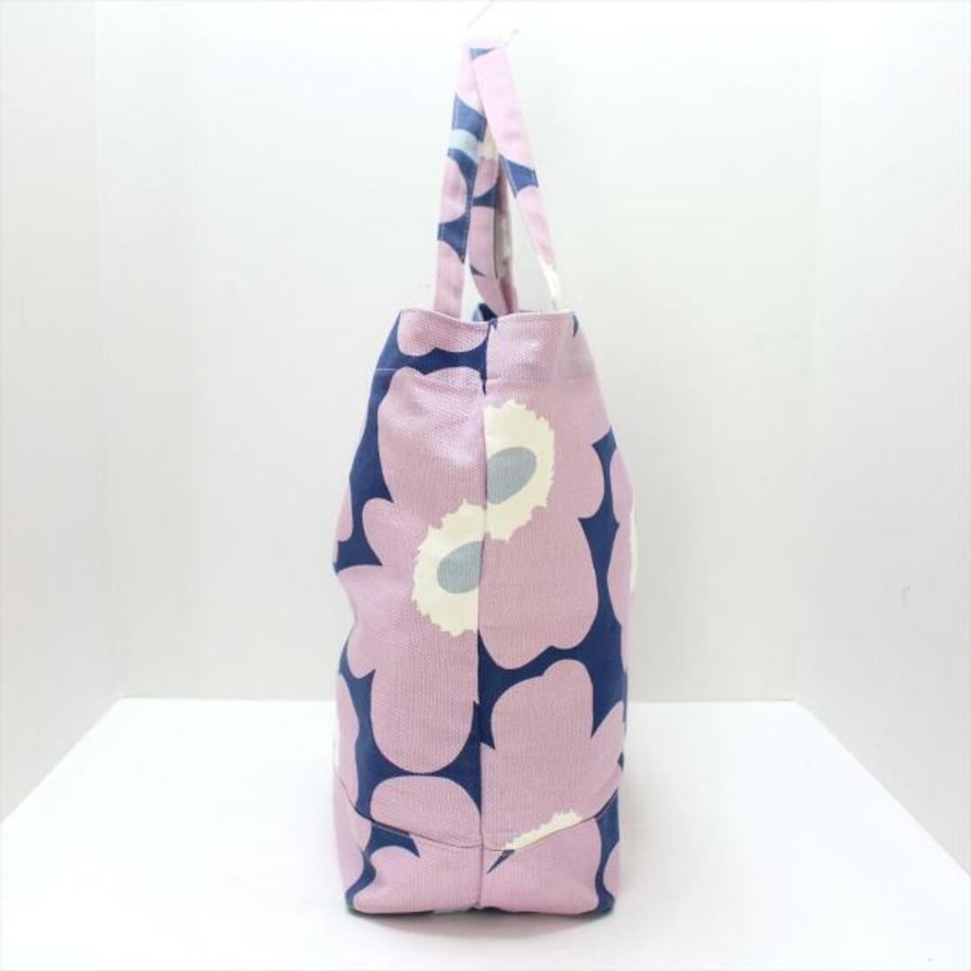 marimekko(マリメッコ)のmarimekko(マリメッコ) トートバッグ - ライトパープル×ネイビー×マルチ フラワー(花) キャンバス レディースのバッグ(トートバッグ)の商品写真