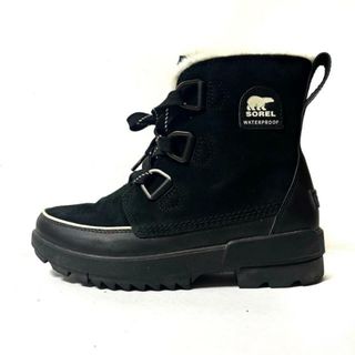 SOREL(ソレル) ショートブーツ 25 レディース - 黒 ムートン×合皮