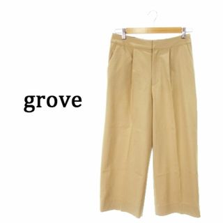 グローブ(grove)のグローブ ワイドクロップドパンツ L ベージュ 231221MN3R(カジュアルパンツ)