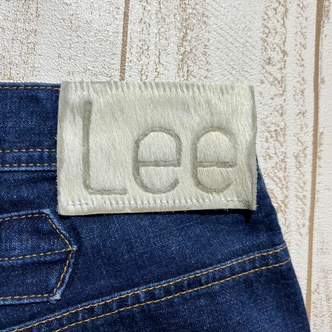 Lee(リー)の【Lee】リー シンチバック付き レディースデニムパンツ Mサイズ ハラコパッチ レディースのパンツ(デニム/ジーンズ)の商品写真