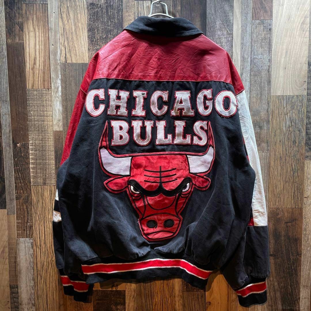 激レア ジェフ ハミルトン ブルズ NBA スタジャン USA製 90s メンズ 激レア ジェフ ハミルトン ブルズ NBA スタジャン USA製 90s メンズ