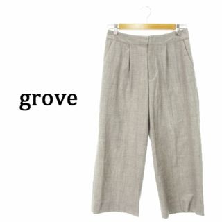 グローブ(grove)のグローブ ワイドクロップドパンツ L グレー 231222MN4R(カジュアルパンツ)