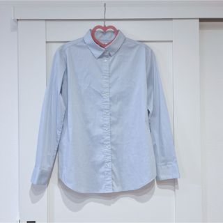 ユニクロ(UNIQLO)のユニクロ　シャツ　長袖　UNIQLO ブルー　フォーマル　オフィススタイル(シャツ/ブラウス(長袖/七分))