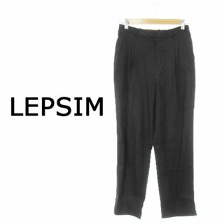 LEPSIM - レプシィム ストレートパンツ ハイウエスト リネン L 黒 231223MN7R