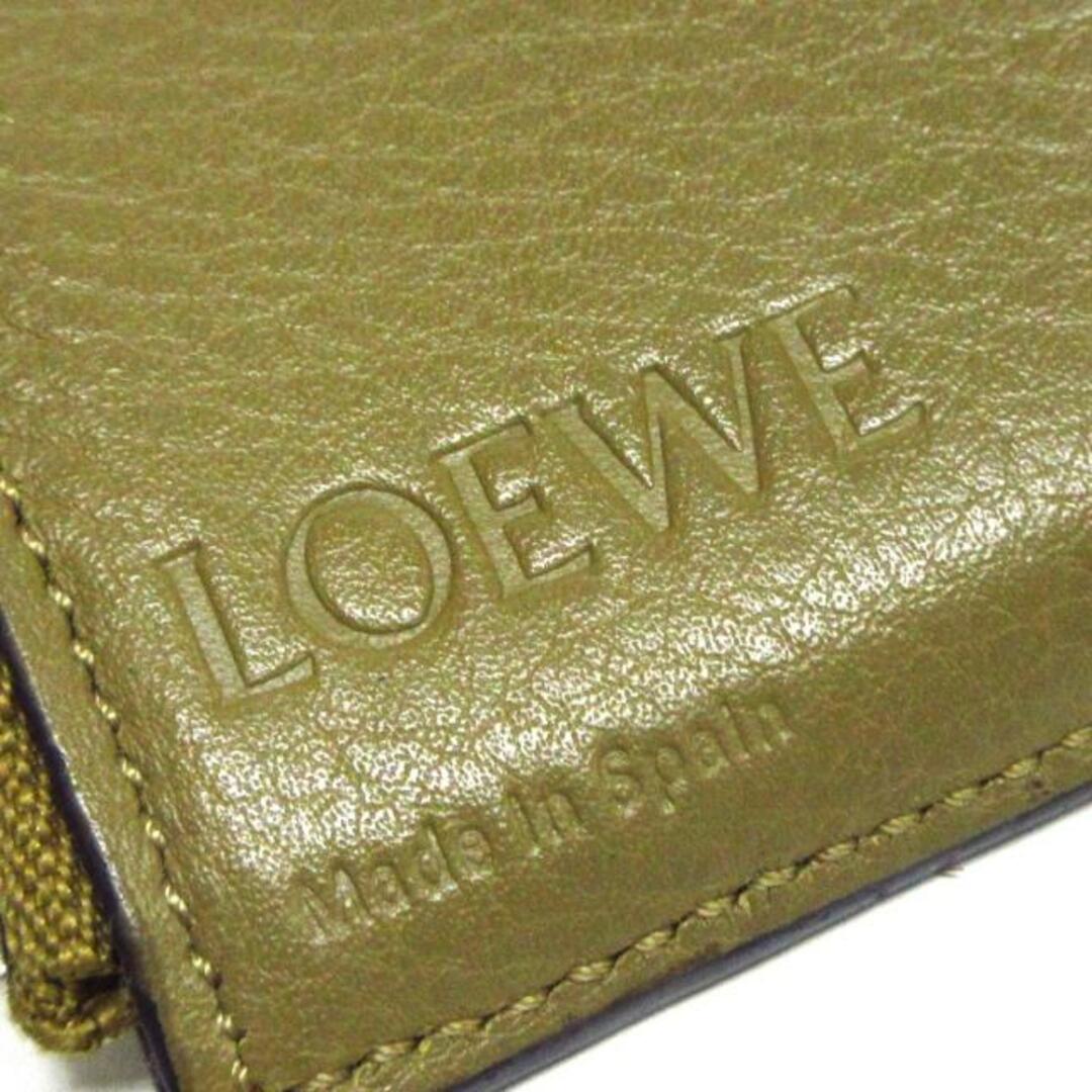 LOEWE(ロエベ)のLOEWE(ロエベ) 3つ折り財布 スモールバーティカルウォレット イエロー×ブラウン レザー レディースのファッション小物(財布)の商品写真