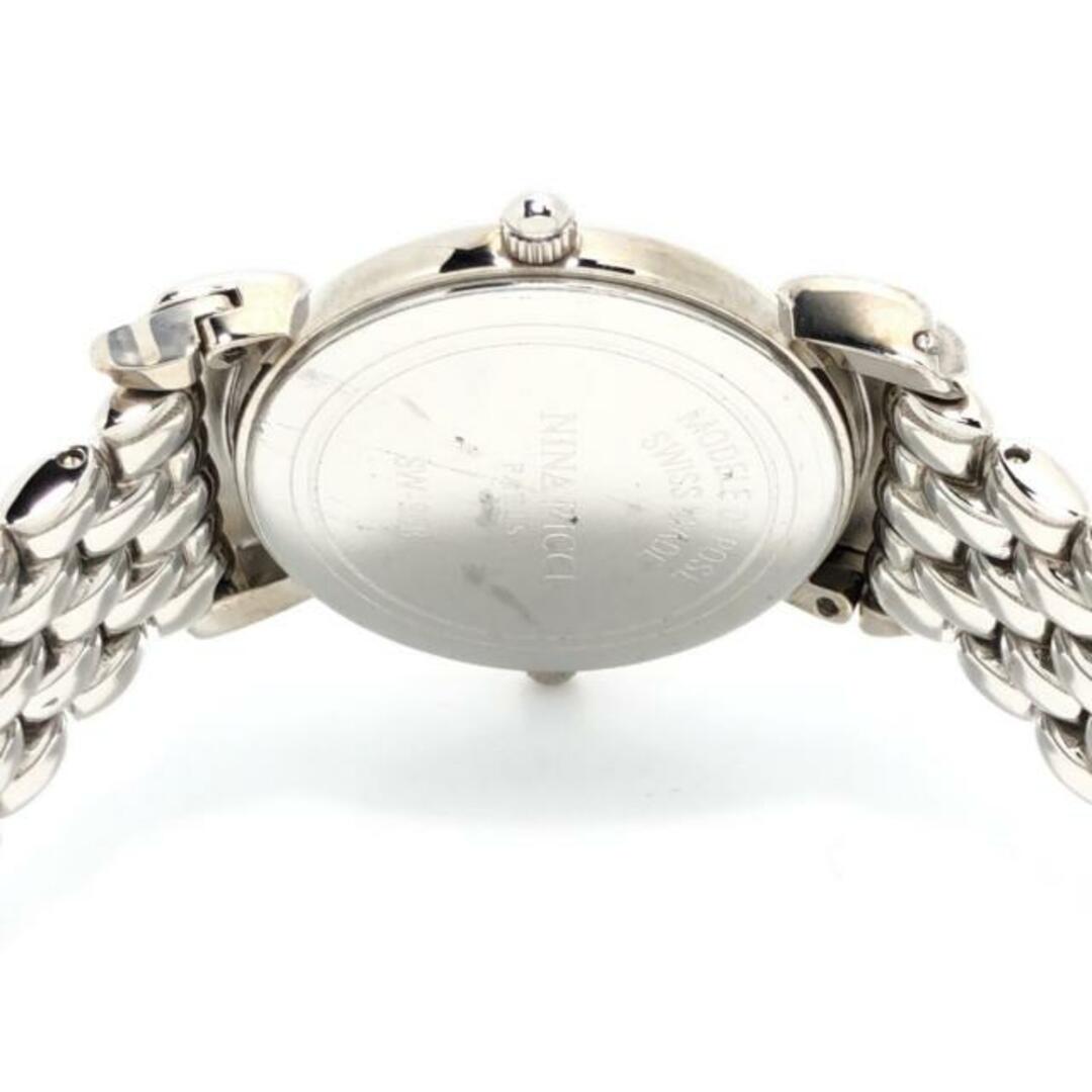 NINA RICCI(ニナリッチ)のNINARICCI(ニナリッチ) 腕時計 - SW-958 レディース デュアルタイム/革ベルト/リボン グレー レディースのファッション小物(腕時計)の商品写真