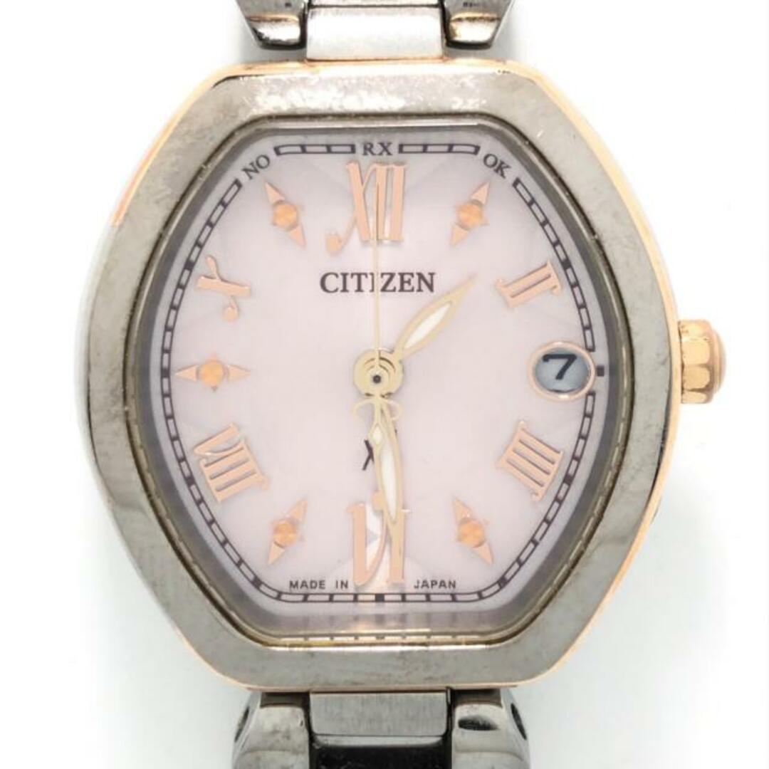 CITIZEN(シチズン)のCITIZEN(シチズン) 腕時計 XC(クロスシー) H058-T019137 レディース エコドライブ/電波 ライトピンク レディースのファッション小物(腕時計)の商品写真