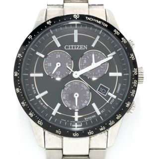 シチズン(CITIZEN)のCITIZEN(シチズン) 腕時計 エコドライブ E820-S083460 メンズ タキメーター/クロノグラフ 黒(その他)