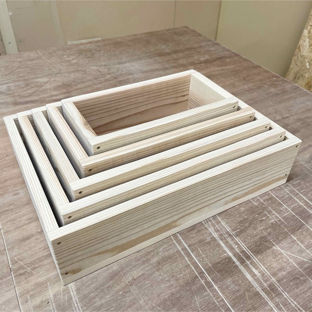 木工屋が作った木箱in木箱】A4サイズ 国産杉使用 《収納できます 木工屋が作った木箱in木箱】A4サイズ 国産杉使用 《収納できます