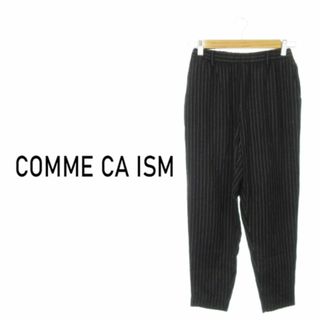 COMME CA ISM - コムサイズム テーパードパンツ ストライプ M 黒 231023AH1R