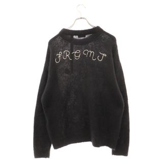 MONCLER - MONCLER モンクレール 21AW ×FRAGMENT DESIGN GIROCOLLO TRICOT フラグメント デザイン 刺繍 ロゴ モヘア ニット セーター ブラック L G209U9C00003 M1133