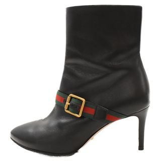 Gucci - GUCCI グッチ シェリーラインヒールブーツ レザー ブラック 475654