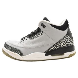 ナイキ(NIKE)のNIKE ナイキ AIR JORDAN 3 RETRO WOLF GREY エアジョーダン3 レトロ ウルフグレー ハイカットスニーカー グレー US9.5/27.5cm 136064-004(スニーカー)