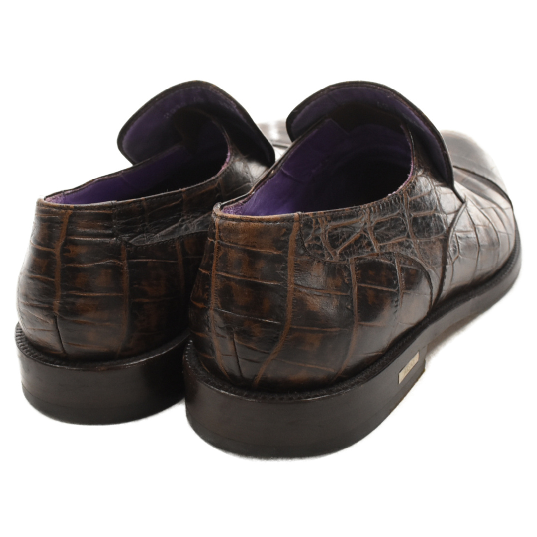 VERSACE(ヴェルサーチ)のVERSACE ヴェルサーチ レザースリッポンシューズ 8899 ブラウン メンズの靴/シューズ(ドレス/ビジネス)の商品写真