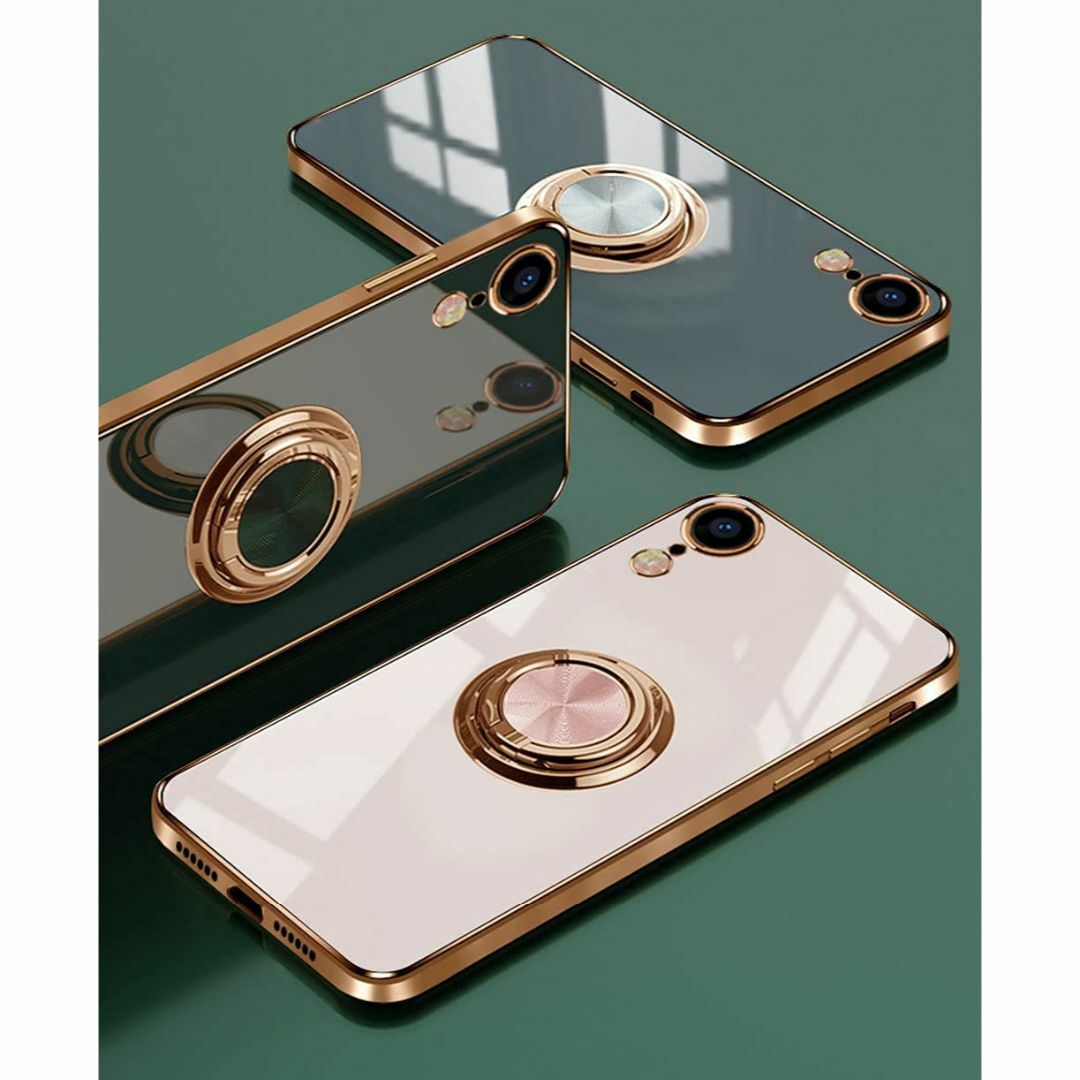 色:紫_サイズ:iPhoneXRiPhone XR ケース リング iPho スマホ/家電/カメラのスマホアクセサリー(その他)の商品写真