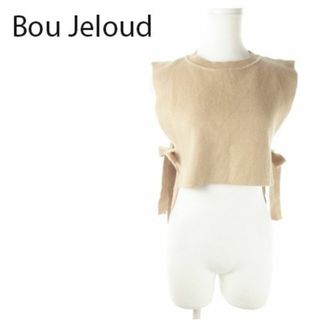 Bou Jeloud - ブージュルード ノースリーブニット リボン F ベージュ 220425AO6A