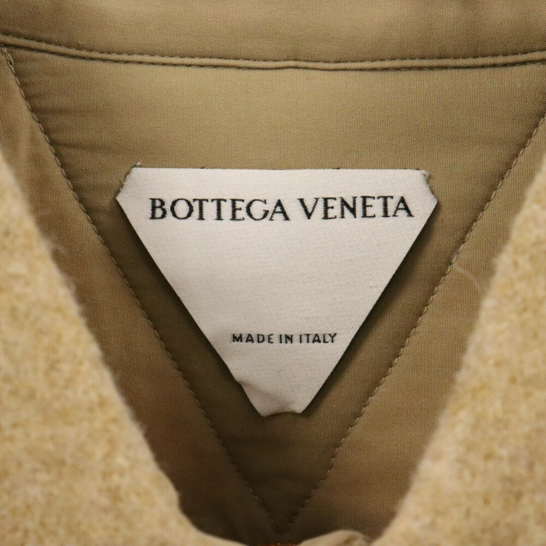 Bottega Veneta(ボッテガヴェネタ)のBOTTEGA VENETA ボッテガヴェネタ 三角フラップポケット オーバーサイズウールジャケット 647383 V0BJ0 ベージュ メンズのジャケット/アウター(フライトジャケット)の商品写真