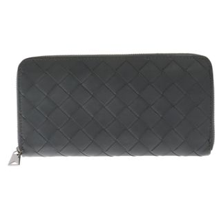 ボッテガヴェネタ(Bottega Veneta)のBOTTEGA VENETA ボッテガヴェネタ INTRECCIATO ZIP AROUND WALLET イントレチャートレザーラウンドファスナー ウォレット 749427 VCPQ4 グレー(長財布)