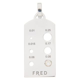 フレッド(FRED)のFRED フレッド K18WG カリーブル ア ピエール ネックレストップ ペンダント ホワイトゴールド(ネックレス)